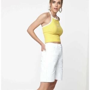 Converse x MadeMe Women’s White Corduroy Oversized High Waist Shorts Size 8